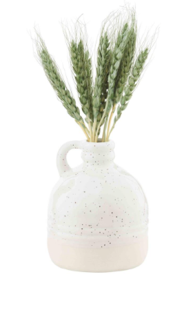 Green Wheat & Vase Set