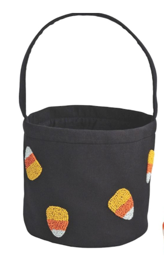 Mud Pie Halloween Beaded Treat Buckets - 3 Colors