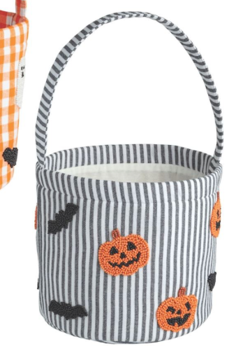 Mud Pie Halloween Beaded Treat Buckets - 3 Colors