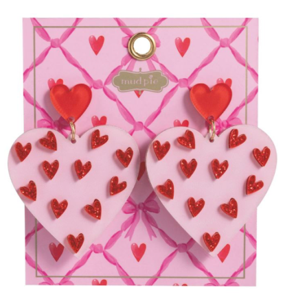 Mud Pie Valentine's Earrings