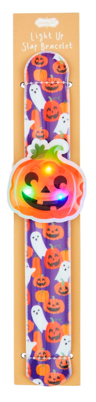 Mud Pie Halloween Light-Up Slap Bracelets - 3 Colors