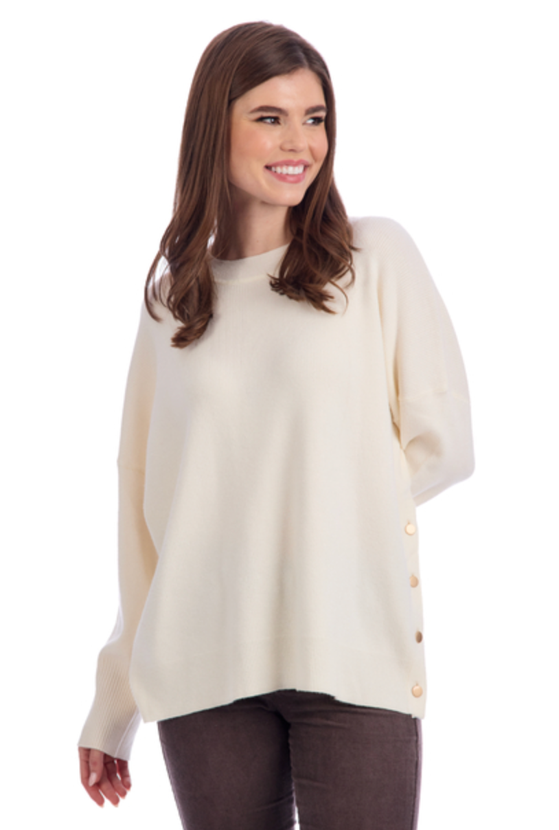 What's More Important Noralee Button Sweater