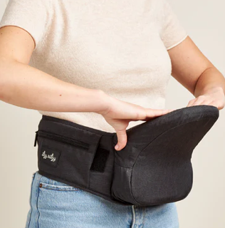 Itzy Ritzy Hold & Fold Black Hip Seat Baby Carrier