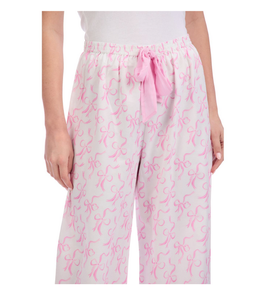 Mud Pie Pink Bow Pajama Pant