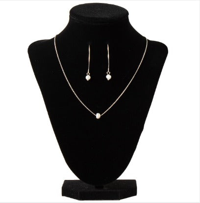 Blazin Roxx Ladies Pearl Silver Necklace Set