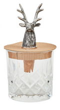 Mud Pie Deer Dof Glass and Bottle Stopper