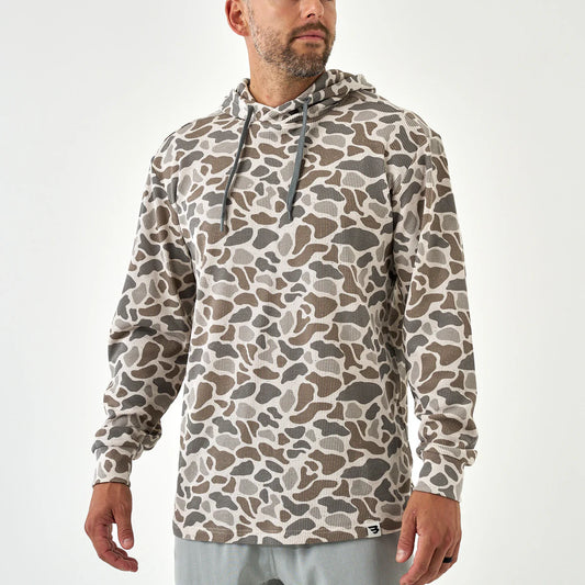 Burlebo Men's Classic Deer Camo Thermal Hoodie