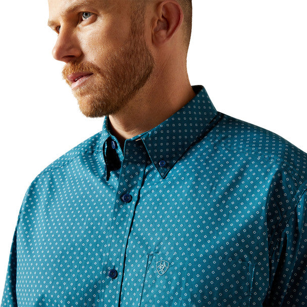 Ariat Men's Dark Teal Tyce Classic Fit Button Down Shirt