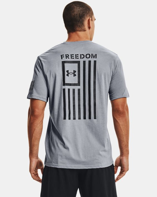 Men's UA Freedom Flag T-Shirt- Steel Heather