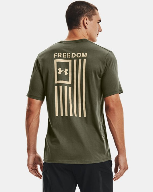 Men's UA Freedom Flag T-Shirt- Marine Green