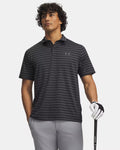 Under Armour men's Matchplay stripe polo, shown in one of four available colors