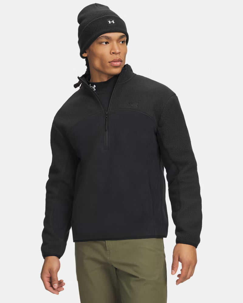 Under Armour Men's ColdGear Infrared Basecamp Fleece Half-Zip in Black