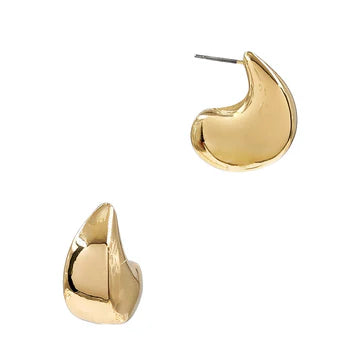 Gold Chunky Half Hoop Earrings