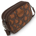 Wrangler Horseshoe Cutout Double Zip Crossbody Bag | Coffee