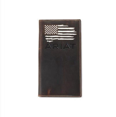 Ariat Rodeo Distressed American Flag Wallet