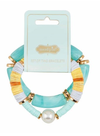 Sequin Bracelet Set- Blue