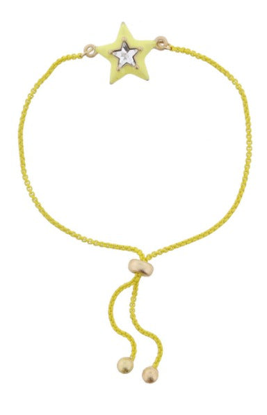 Kids Yellow Crystal Star Bracelet