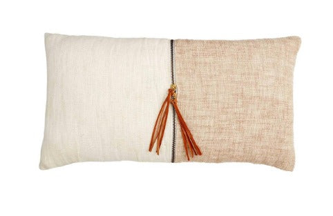 Leather Pull Long Pillow
