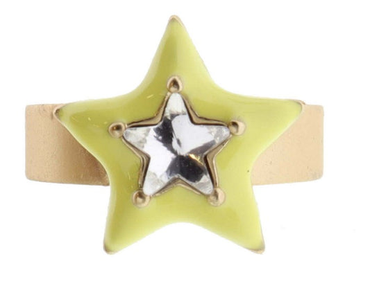 Kids Yellow Star Crystal Ring