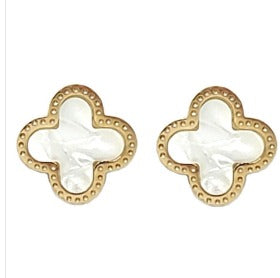 Clover Gold Post Earrings