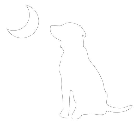 Local Boy Dog & Moon Decal - 2 Colors