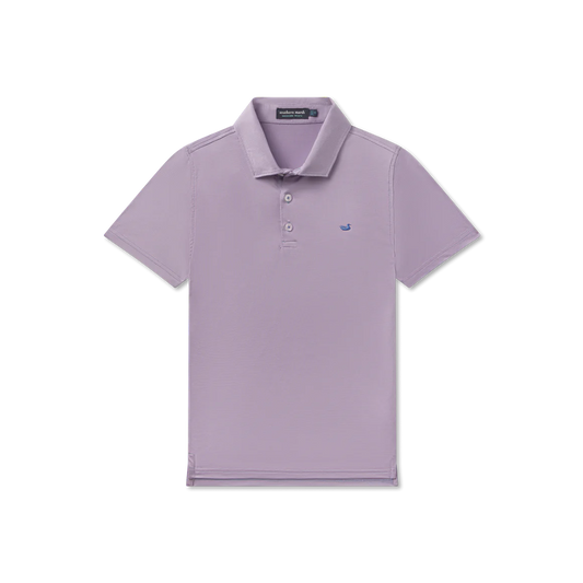 Youth Bermuda Performance Polo - Lilac Wellington Stripe