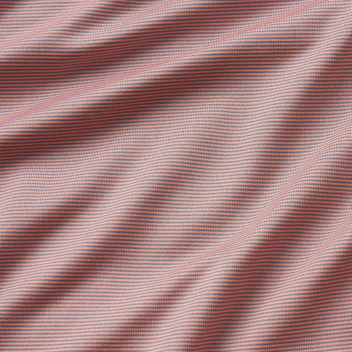 Youth Bermuda Performance Polo - Peach Wellington Stripe