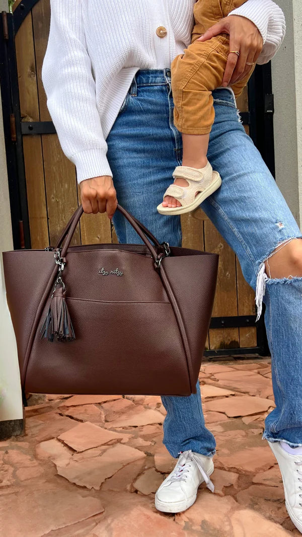 Itzy Ritzy Espresso Boss Tote Diaper Bag