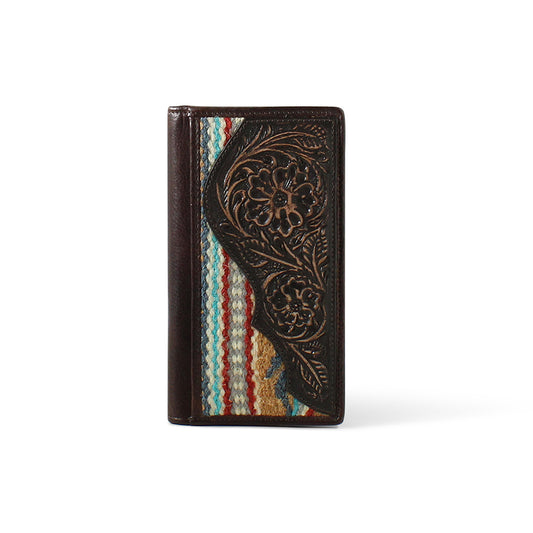 Ariat Men's Floral Tooled Aztec Wallet