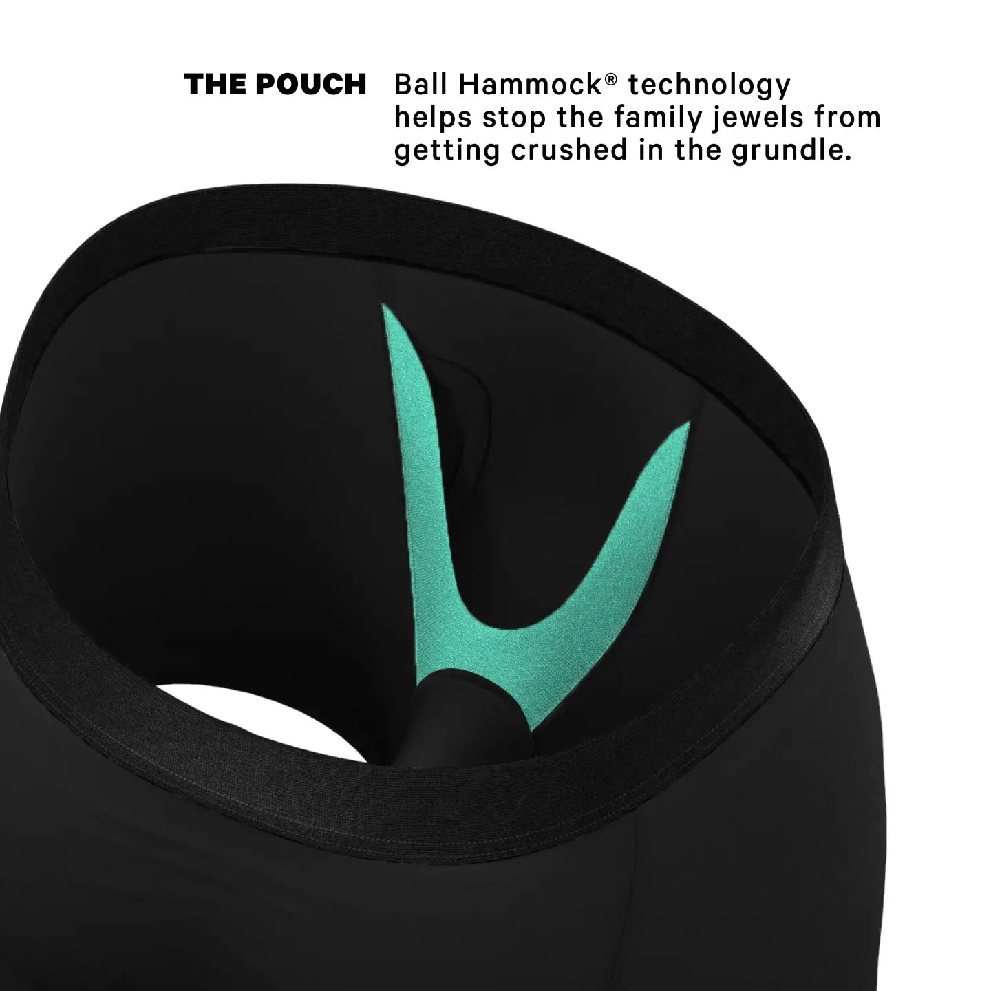 Shinesty Men's The Threat Level Midnight Black Ball Hammock Pouch Underwear With Fly