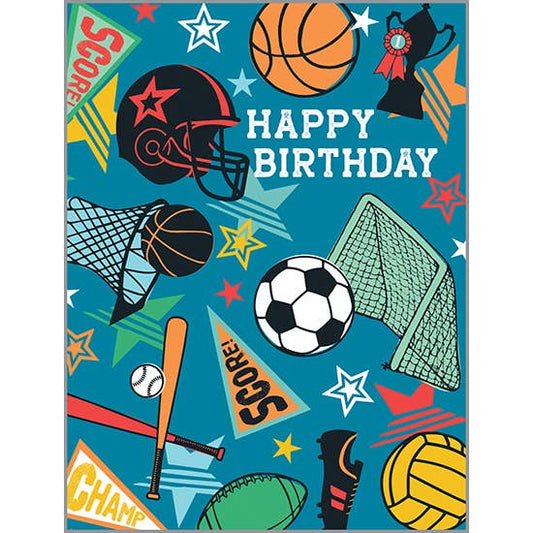 Birthday Greeting Card - Sports-Kids