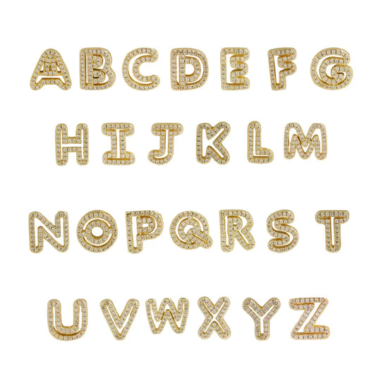 Savvy Bling Rhinestone Gold Initial Charms