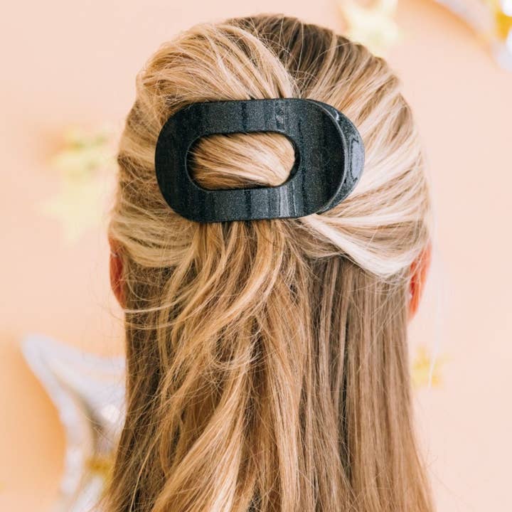 Round Flat Hair Clip Medium-Midnight Magic