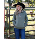 Cinch Women's Olive Southwestern Trim Pullover