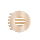 Teleties Almond Beige Large Flat Circle Hair Clip, front view