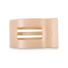 Teleties Almond Beige Medium Flat Rectangle Hair Clip, front view