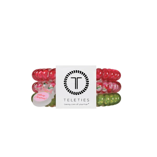Teleties And To All A Good Night small spiral hair ties in retail packaging