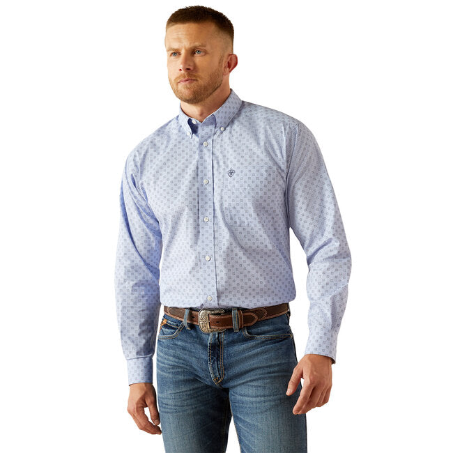 Ariat Men's Periwinkle Wrinkle Free Otella Classic Fit Button Down Shirt