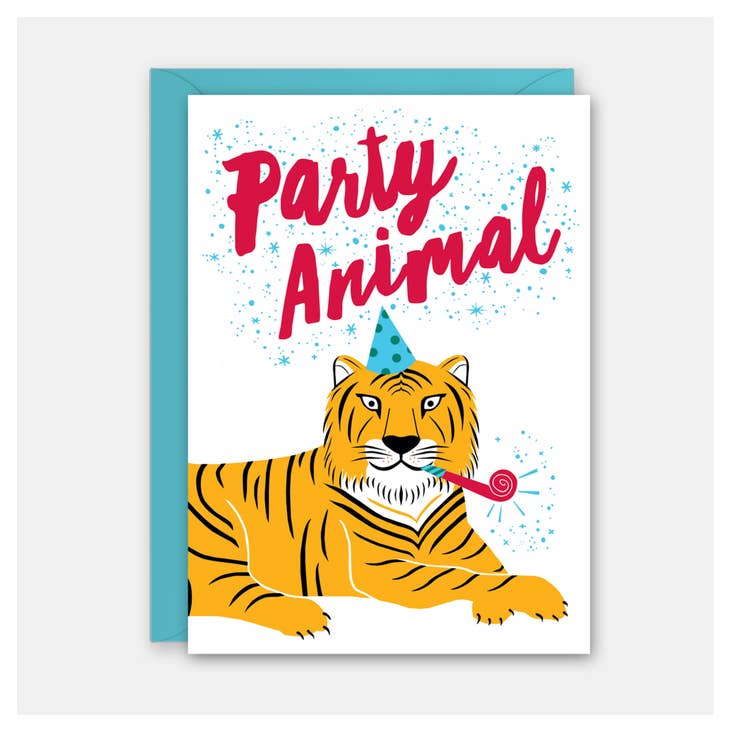 Party Animal Tiger- Birthday Card