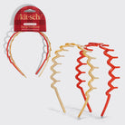 Recycled Plastic Zigzag Headbands 2pc Set - Gold and Red