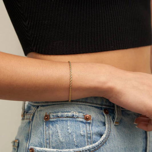 Gold Rope Chain Bracelet - Waterproof