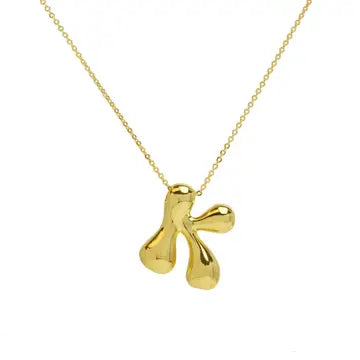 Initial Waterdrop Necklace - Gold or Silver