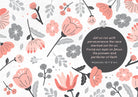 The 100-Day Devotional for Moms, floral endpaper with Hebrews verse
