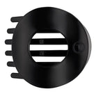 Teleties Jet Black Small Flat Circle Hair Clip, front view