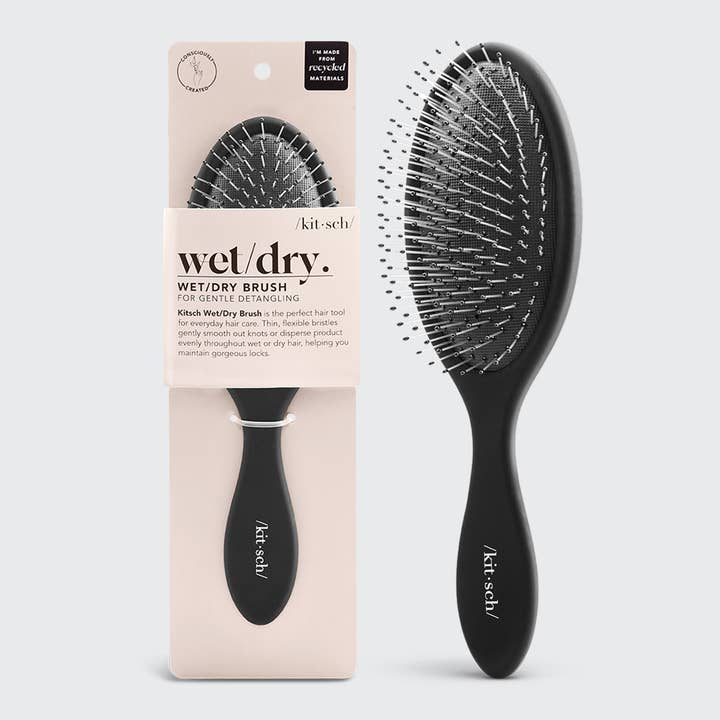 Wet/Dry Brush in Recycled Plastic- Black