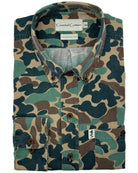 Coastal Cotton men's twill camo long sleeve button-down shirt, folded front view