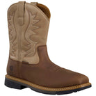 Carhartt Bandera waterproof Wellington boot in brown and cream, outer side view