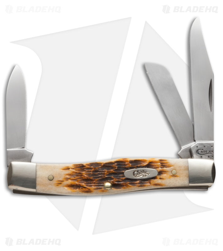 Case Medium Stockman Amber Bone Knife