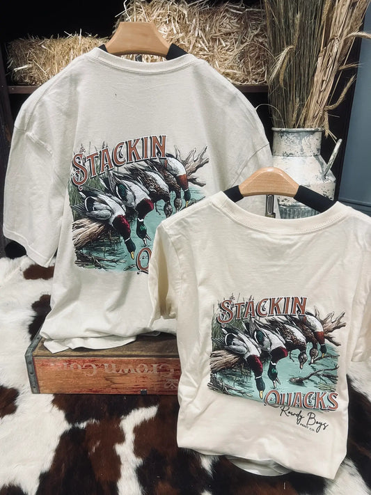 Toddler Stackin' Quacks Cream Tee