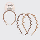 Kitsch zigzag headbands on a white background